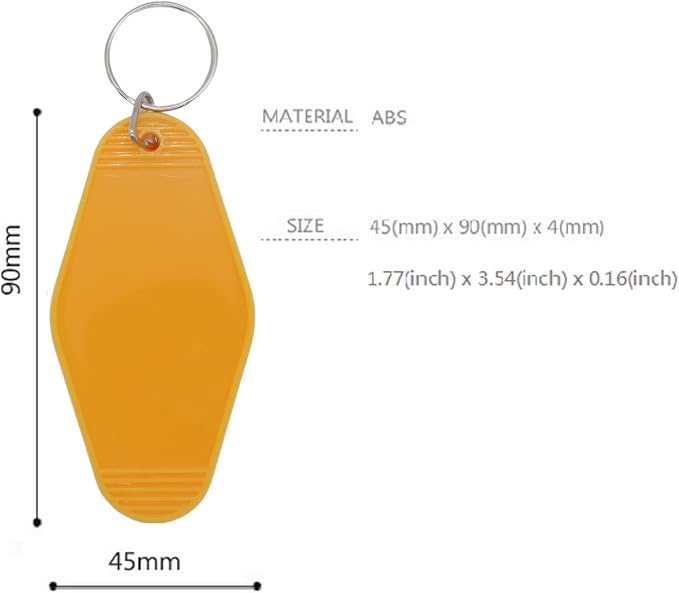 10pcs Blank Hotel Keychains Bulk Vintage Motel Keychain Vinyl HTV printing