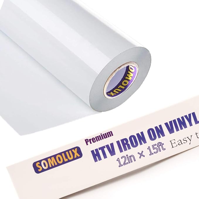 SOMOLUX HTV Matte White Iron on Vinyl Compatible