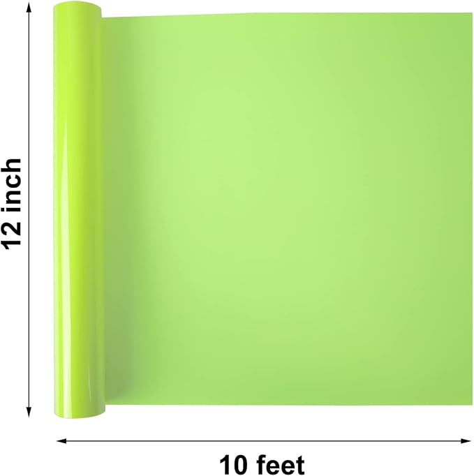 FUNKAKA Glow in The Dark Heat Transfer Vinyl Roll, Glow in The Dark HTV Vinyl