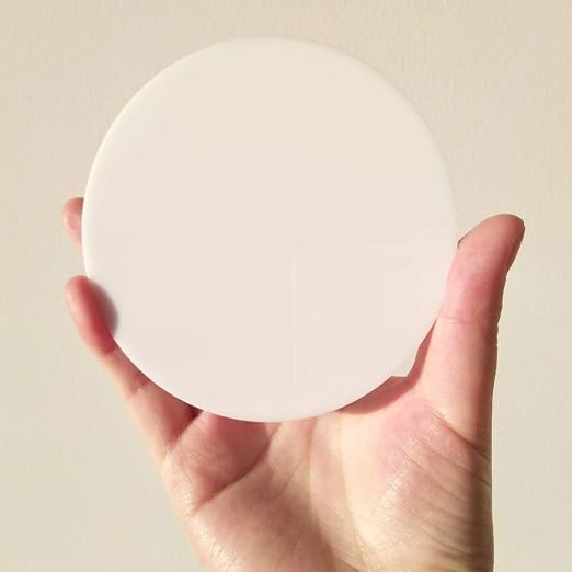 Set of 20 White Acrylic Discs, 1/8" Thick Round Transparent Circle Blanks