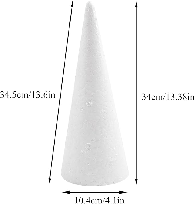Crafjie Foam Cones for DIY Arts and Crafts, for DIY Home Craft Project