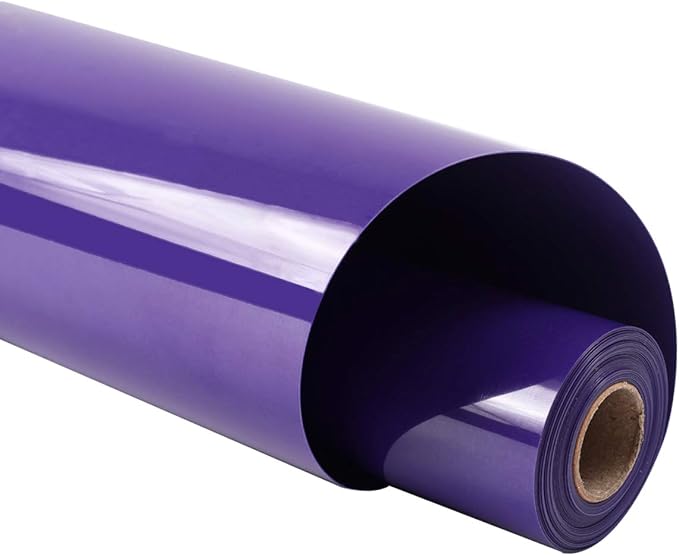 Guangyintong Purple Heat Transfer Vinyl HTV Rolls, Glossy Surface HTV