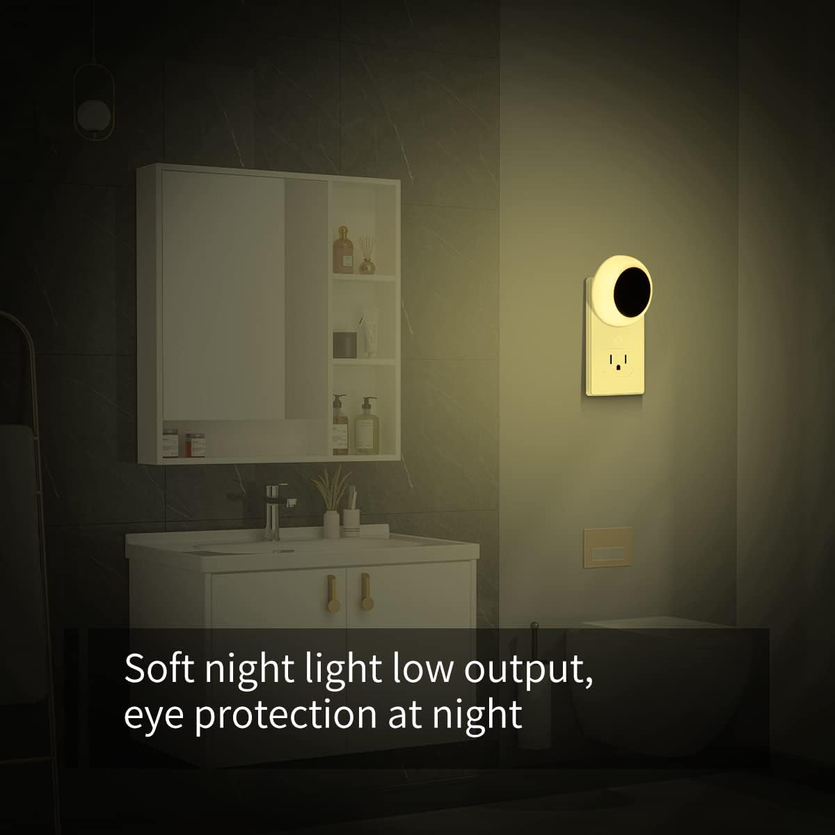 KINUR 6 Pack Night Light, LED Night Lights Plug into Wall with Dusk to Dawn sensors, Plug in Night Lights for Kids Room, Bedroom, Bathroom, Baby Nursery,Stair Lights, Hallway Light, Warm White