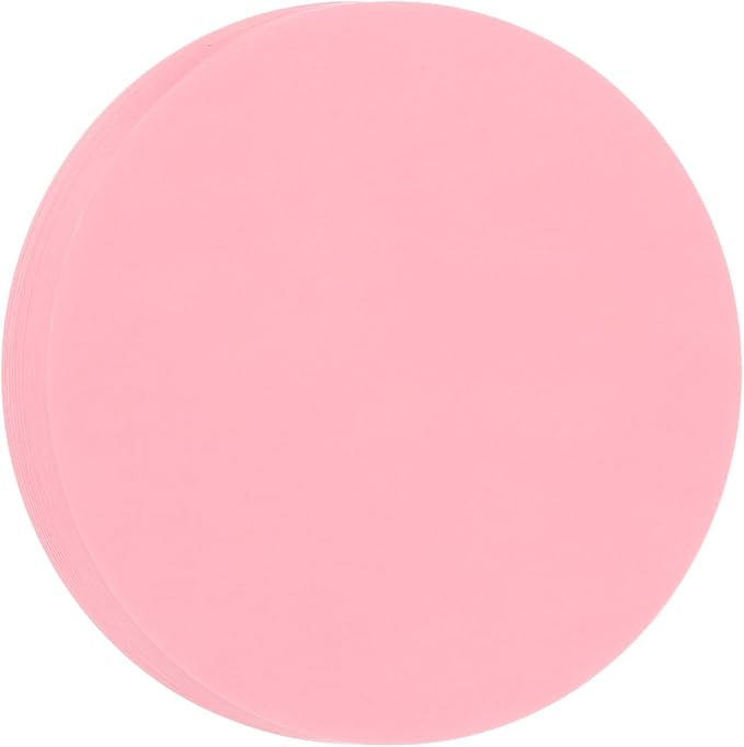 MECCANIXITY 60 PCS Pink Color Circle Cutouts Paper 7 Inch Round Card Stock