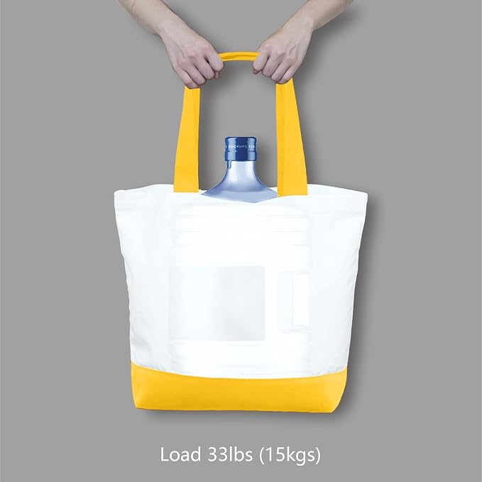 TOPDesign 1-Pack Super Strong Large 12oz Cotton Canvas Tote Bag, Reusable