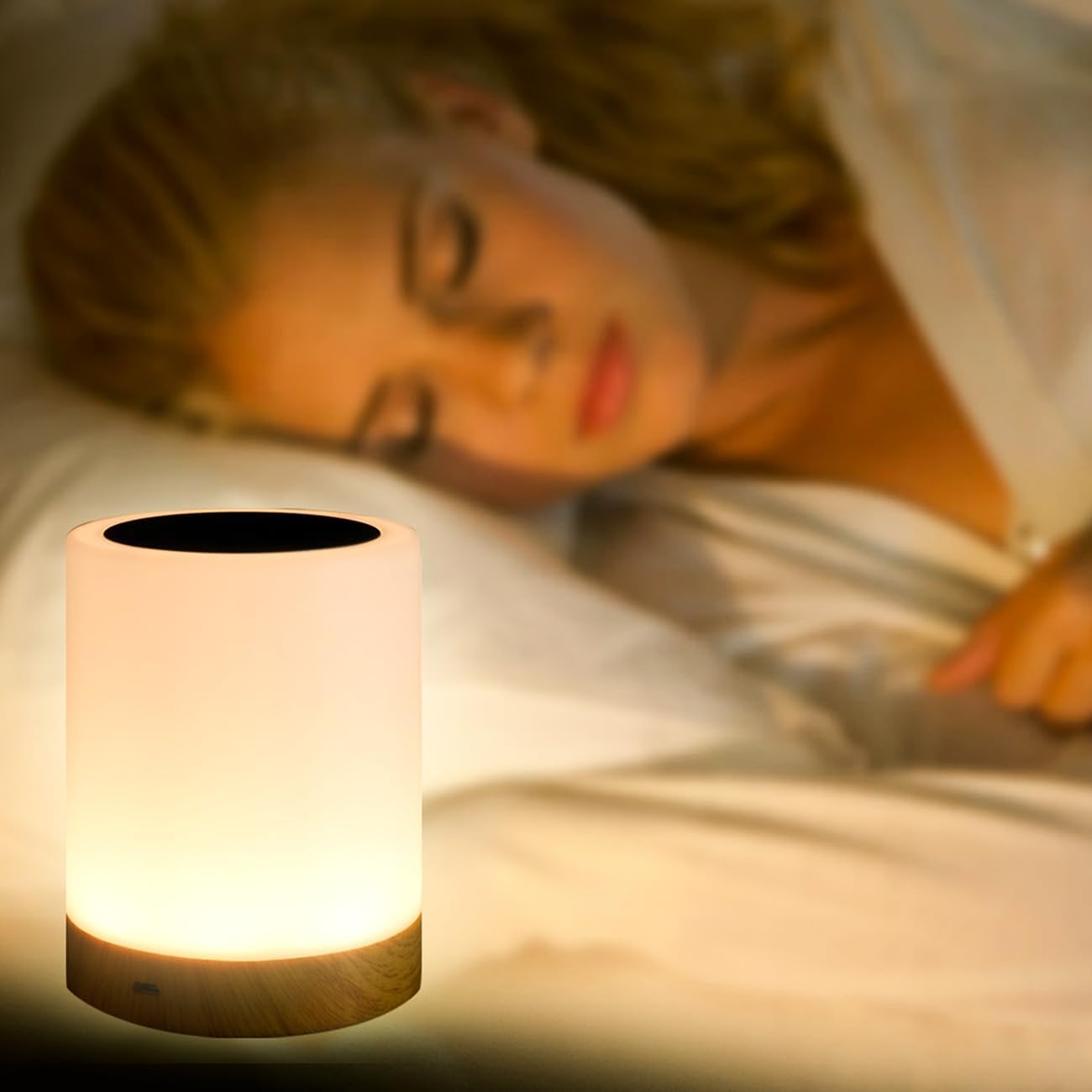 Night Light, Dimmable Touch Lamp for Baby Nursery, 13 RGB Colors 5 Brightness, Portable Rechargeable Bedside Table Lamp for Nightstand, Night Lamp for Kids Office Bedroom Living Room Camping