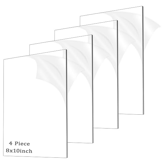 4 Pieces 1/8" Thick Acrylic Sheets, Plexiglass Sheets, Photo Frames