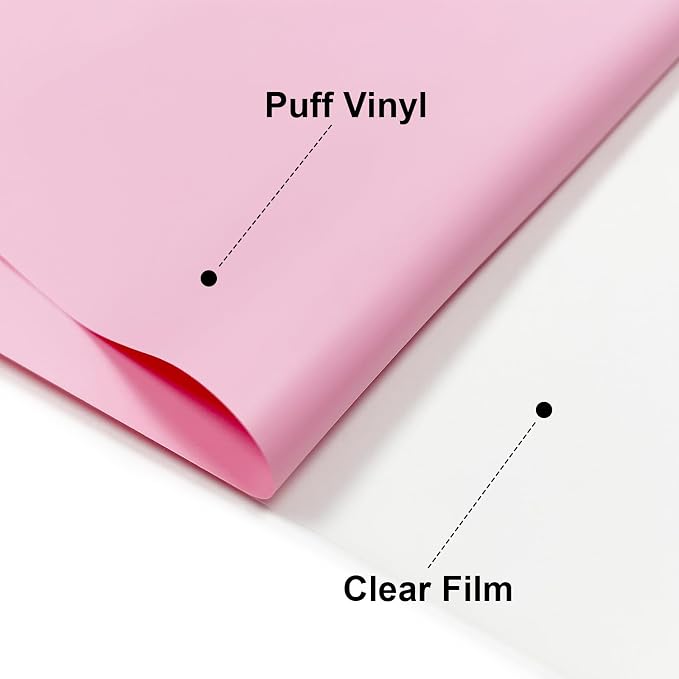 12" x 10" Iron-On 3D Puff Heat Transfer Vinyl Sheets