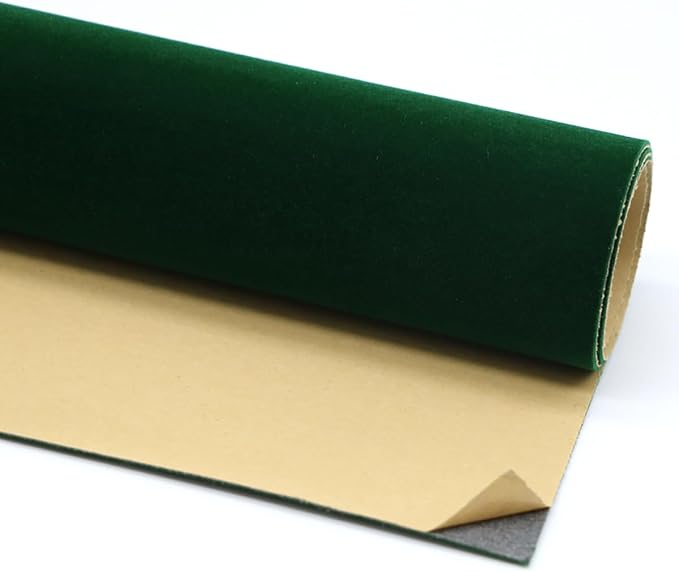 Green Large Size Self Adhesive Soft Velvet Drawer Liner DIY Fabric Felt Liner