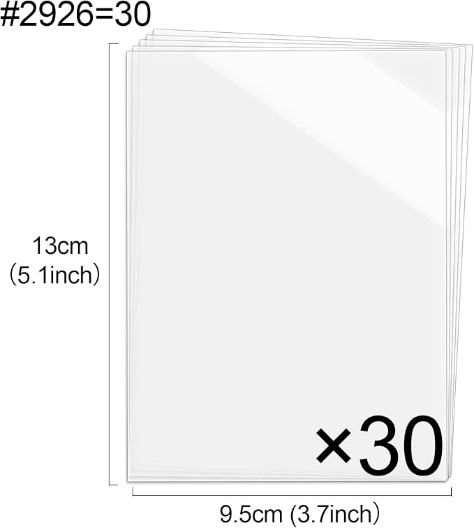 30 Clear Resin Shaker Film Transparent
