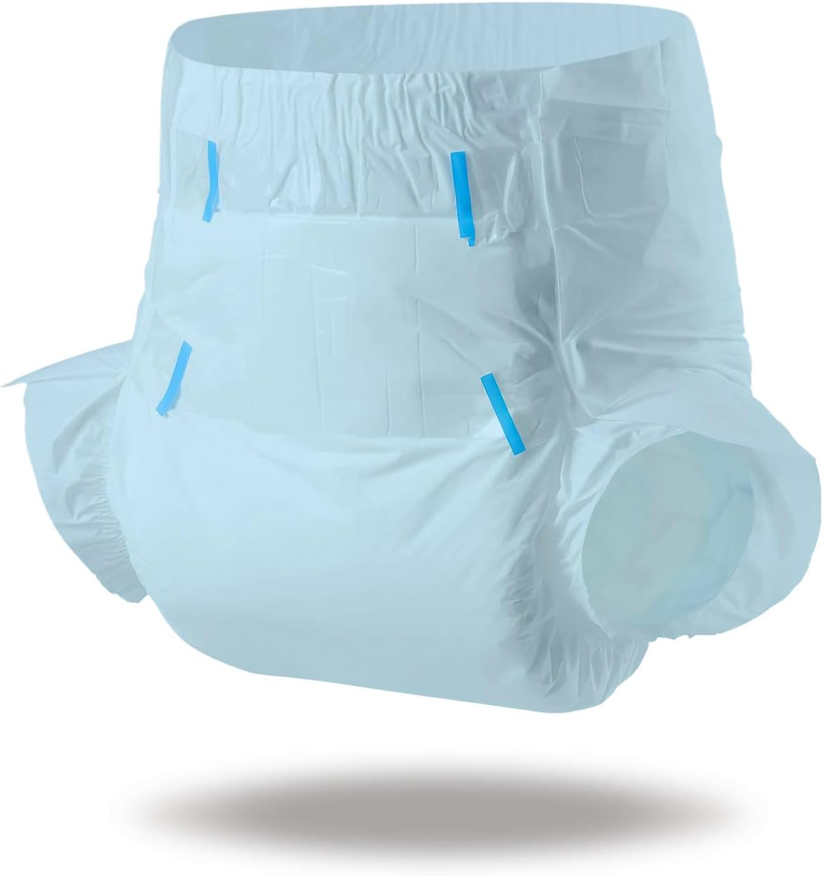 CutiePlusU Disposable Adult Diaper Heavy Absorption Dry Surface Adult Diapers All Night- Blue 10 Pieces (Large 36"-46")