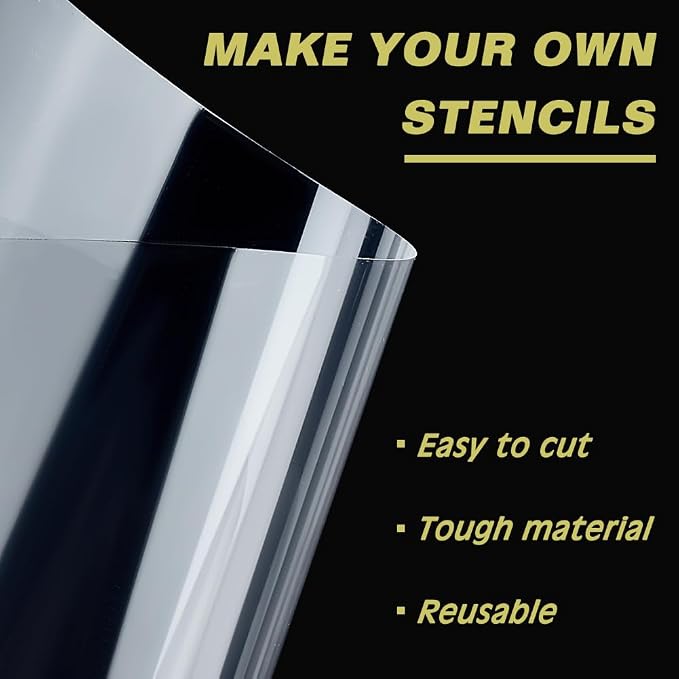 BENECREAT 50 Sheets Heat Resistant Clear Acetate Sheets, 11.7x6.5" PET