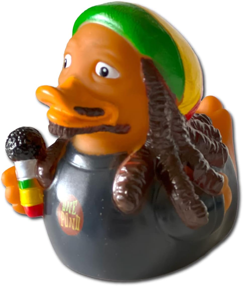 CelebriDucks - One Pond Rasta - Floating Rubber Ducks - Collectible Bath Toy Gift for Kids & Adults of All Ages