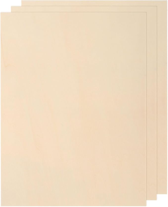 MECCANIXITY 3 Pcs Basswood Sheets 8.3 x 6 x 1/16 Inch Unfinished Wood Boards