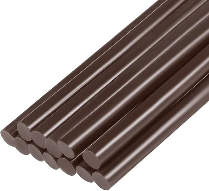uxcell Mini Hot Glue Sticks for Glue Gun 7mm x 100mm Brown 12pcs
