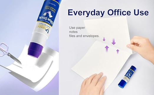 Upgrade Office Supply Glue Sticks, Washable Non Toxic,