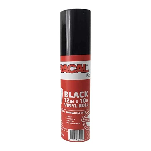 12.125" x 10ft Roll of Oracal 651 Black Craft Vinyl