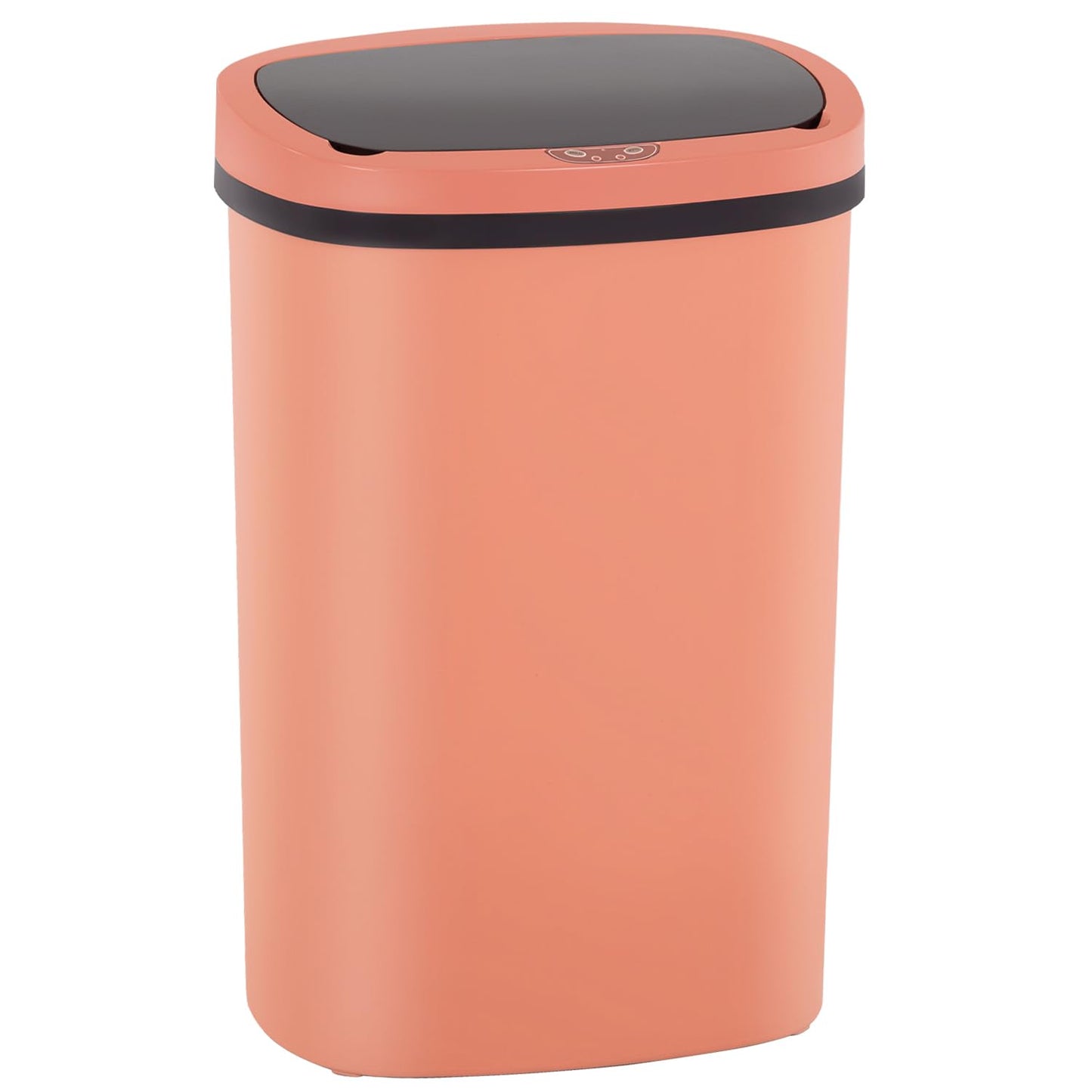 BestOffice | 13 Gallon Plastic Trash Can with Lid | Pink | Automatic Touchless Garbage Can | Odor Control | Modern Oval Design | Easy to Clean | Fits Any Kitchen, Bathroom, Office or Home