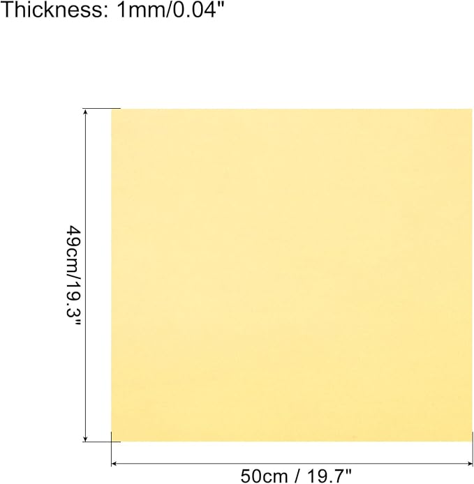 MECCANIXITY EVA Foam Sheets Pastel Yellow 19.7 Inch x 19.3 Inch 1mm Thick
