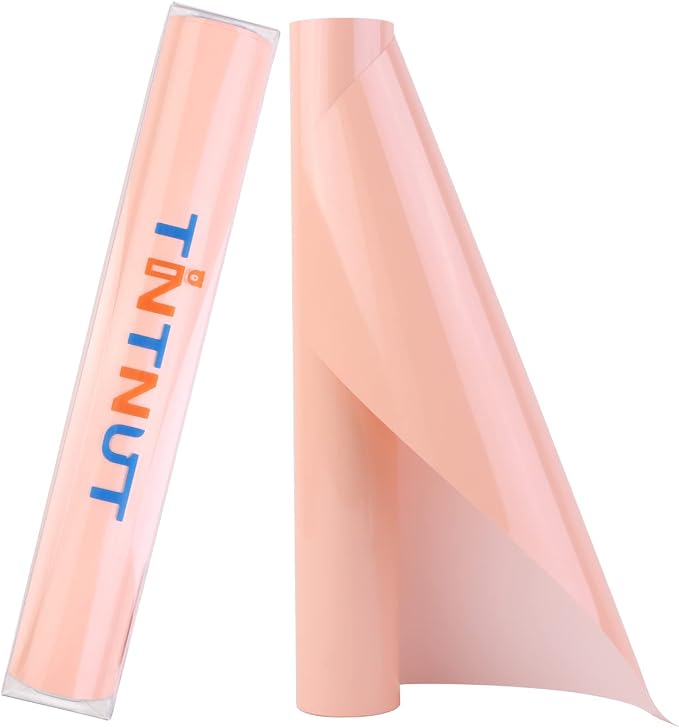 Tintnut Peach Heat Transfer Vinyl, 10inx6ft Iron on Vinyl | Neutral boho PU HTV