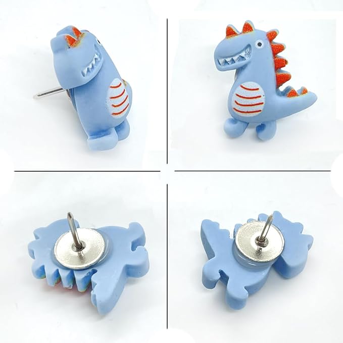 30 pcs Cute Dinosaur Decorative Push Pin Animal Thumbtack Photo Memo Note