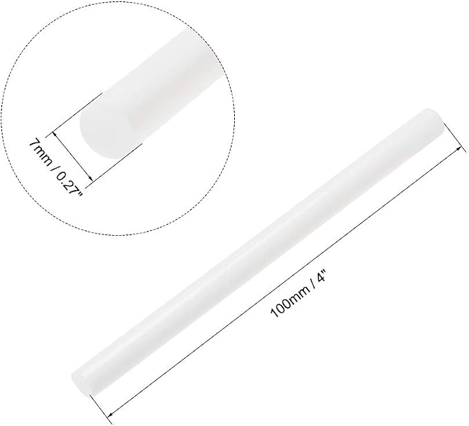 uxcell Mini Hot Glue Sticks for Glue Gun 7mm x 100mm White 12pcs