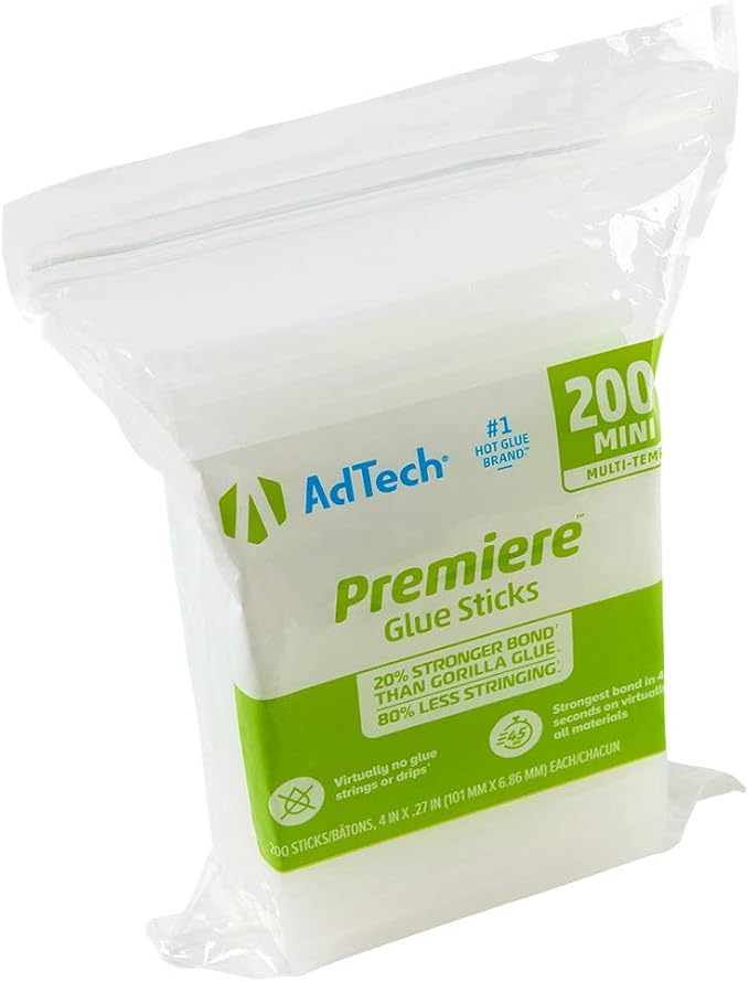 AdTech Artistick Hot Glue Sticks, Mini Size 4-Inch, Clean Precision Bond