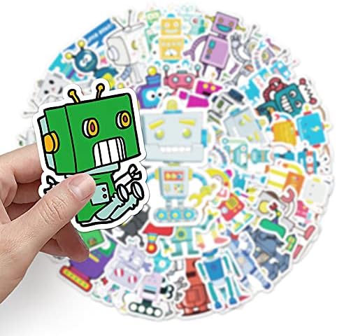 Cute Cartoon Robot Stickers for Kids