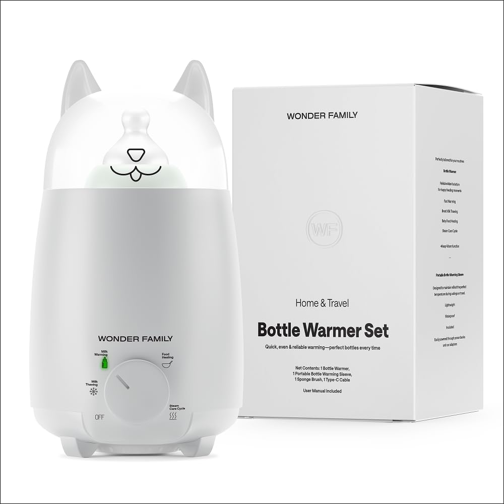 Portable Baby Bottle Warmer for Breastmilk & Formula – 4-in-1 Defrost, Food and Breast Milk Warming, Thermos – On The Go Heater for Travel, Car, Home – Portable Milk Warmer for Baby