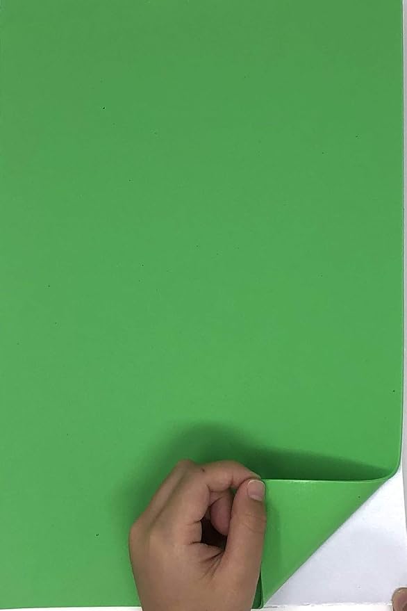 Allgala 20 Pack Self-Adhesive EVA Foam Paper 8x12 Inch Sheets-Green-CF85405