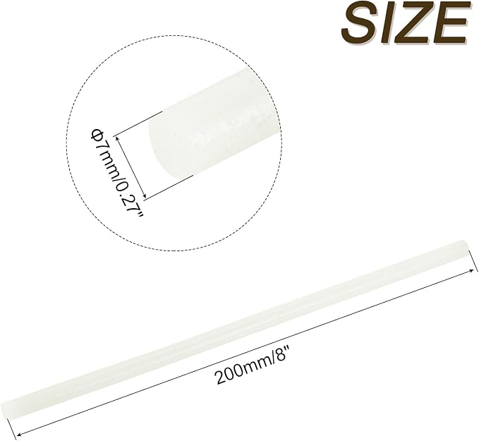 uxcell 30pcs Full Size Hot Glue Gun Sticks 8-inch x 0.27-inch High Sticky Small