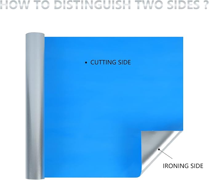 Guangyintong Shiny Silver HTV Roll, 12x12ft PU Stretchy Iron-on Vinyl