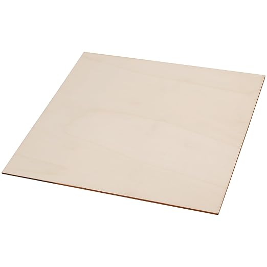 LEXININ 20 Pack 10 x 10 x 1/8 Inch Square Wood Sheets, 3mm Craft Wood Plywood