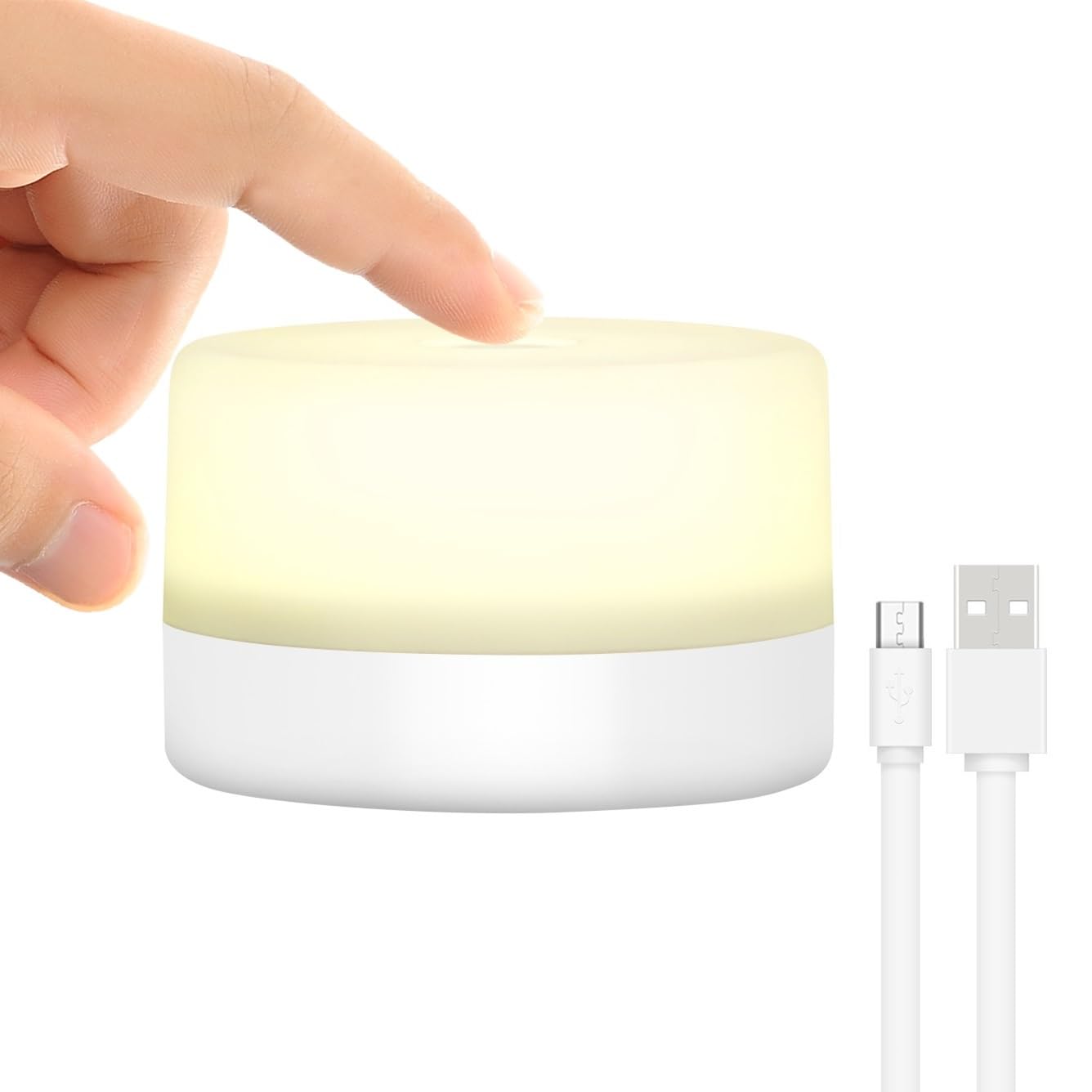 Bedside Lamp, Dimmable Touch Tap Light Novelty Light, Kids Children Adult LED Nightlight, Table Desk Atmosphere Decorative Mood Light Lamp, Bedroom Living Room Baby Nursery Night Light