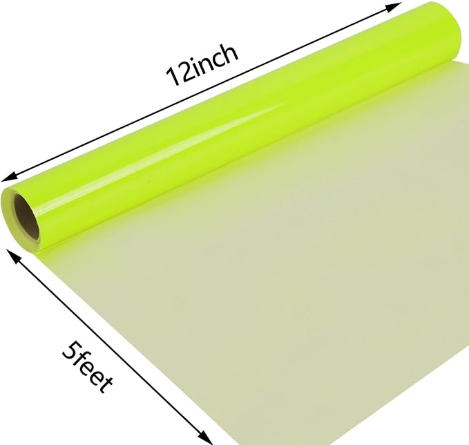 guangyintong Glow in The Dark Heat Transfer Vinyl Rolls, PU Elastic HTV Vinyl