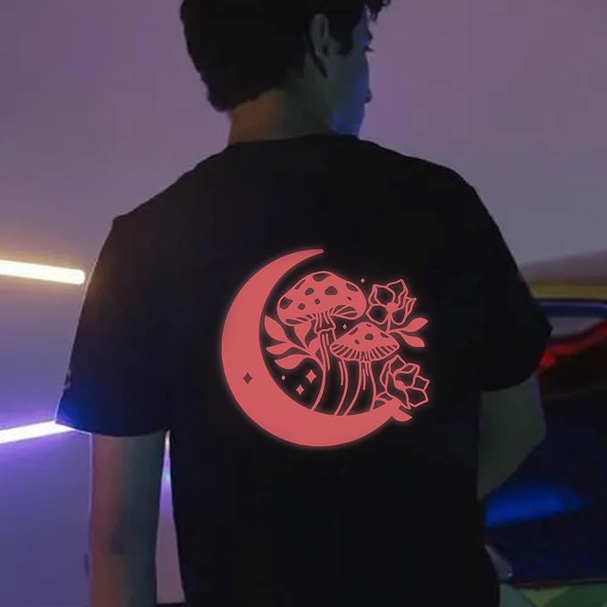 FUNKAKA Glow in The Dark Heat Transfer Vinyl Roll, Glow in The Dark HTV Vinyl
