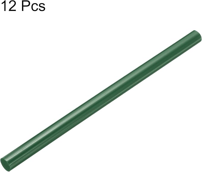 uxcell Mini Hot Glue Sticks for Glue Gun 11mm x 200mm Dark Green 12pcs