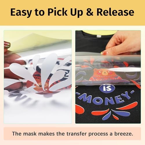 TransOurDream Heat Transfer Mask & Iron on Tape- Iron-On Clear Positioning Film