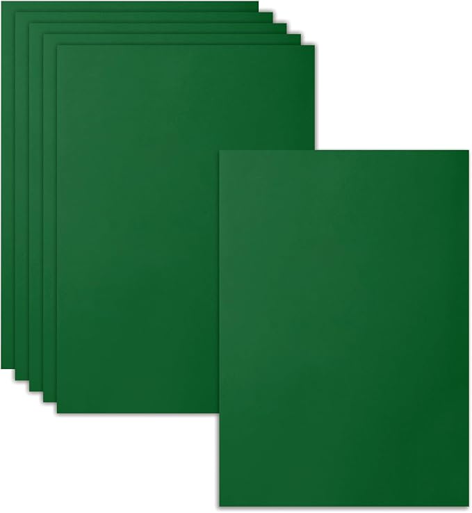 Biaungdo 6 Pcs 8 x 12 Inch Felt Fabric Sheets, Dark Green Square Felt Sheet |