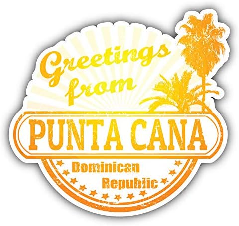 Punta Cana Dominican Republic Greetings Label 2" 18 Pack Sticker