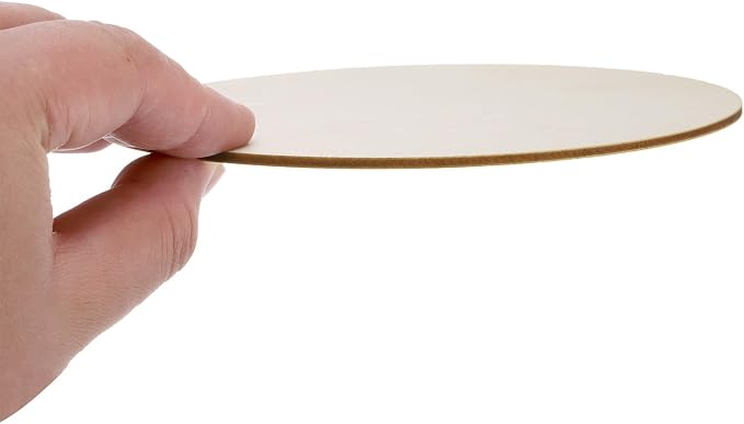 DMiotech Basswood Sheet Round Unfinished Wood Boards 6 Inch x 1/8 Inch Plywood