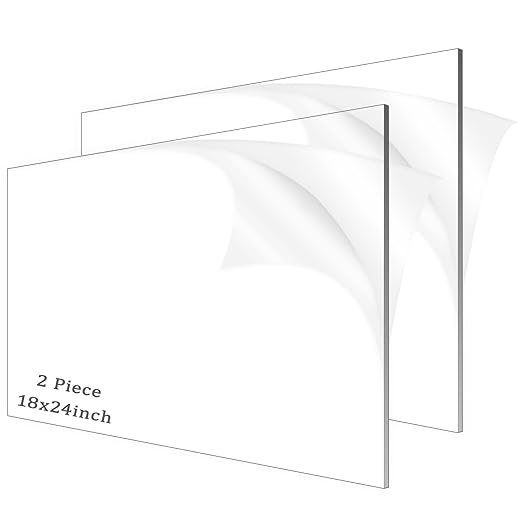 2 Pieces 1/8" Thick Acrylic Sheets, Plexiglass Sheets, Photo Frames