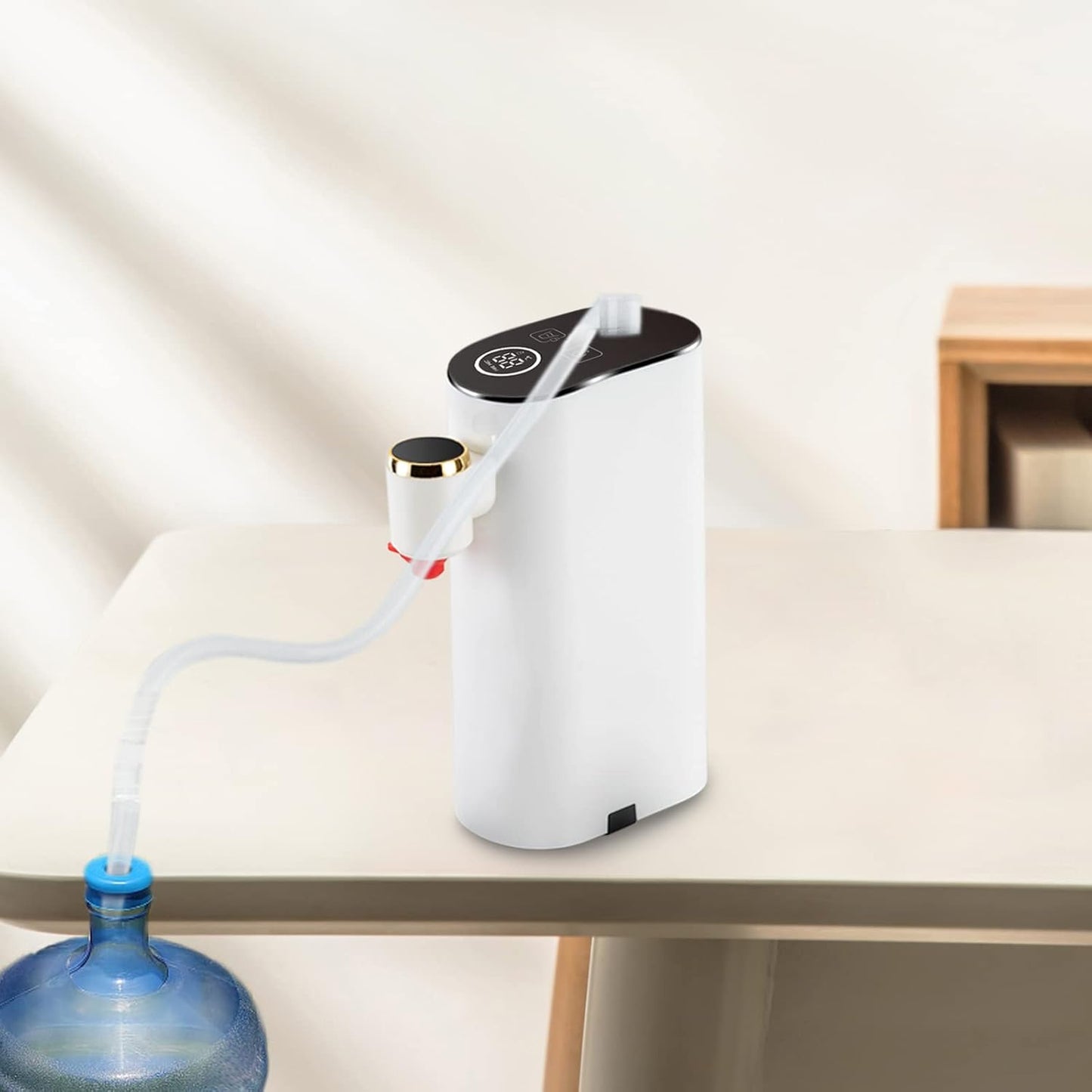 Mini Instant Hot Water Dispenser, Baby Bottle Warmer Formula Dispenser, Mineral/Bottled Water Dispenser, 5 Temperatures Choices, 1500W Portable Water Warmer for Office, Travel, Hotel (Single Machine)