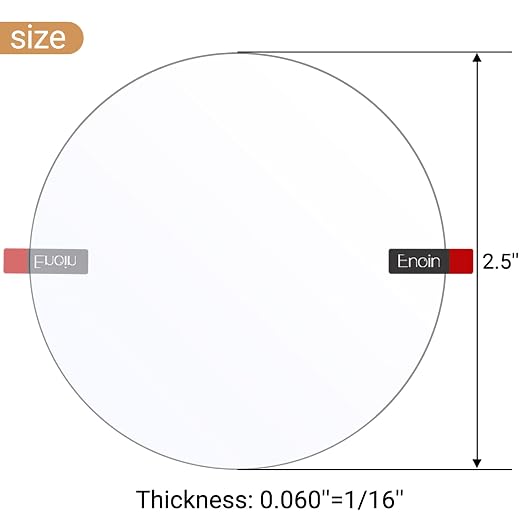 Enoin 16pcs 2.5 Inch Round Clear Acrylic/Plexiglass Sheet Disc Circle Plastic