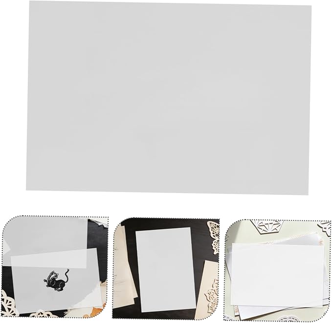 PRETYZOOM 10pcs Milky Translucent Pet Plastic Craft Sheets Blank Stencil