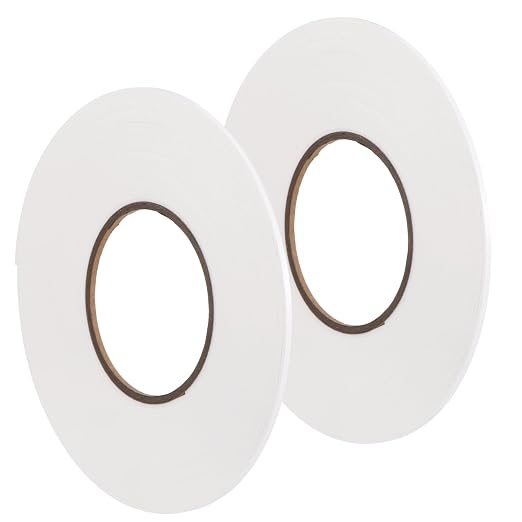 Tatuo 2 Rolls Double Sided Foam Tape PE Foam Tape Sponge Soft Mounting Adhesive