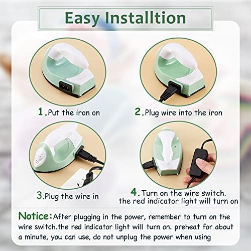 Honoson Mini Craft Iron Mini Heat Press Small Iron 3.93 x 2.36 x 2.76 in