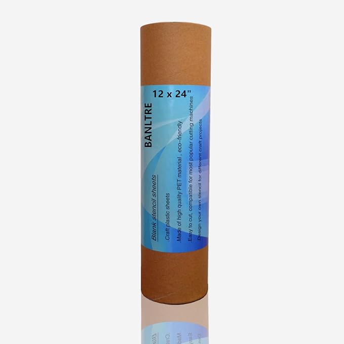 BANLTRE 10 Pack 12" x 24" 6mil/0.15mm Thick Clear Blank Stencil Sheet