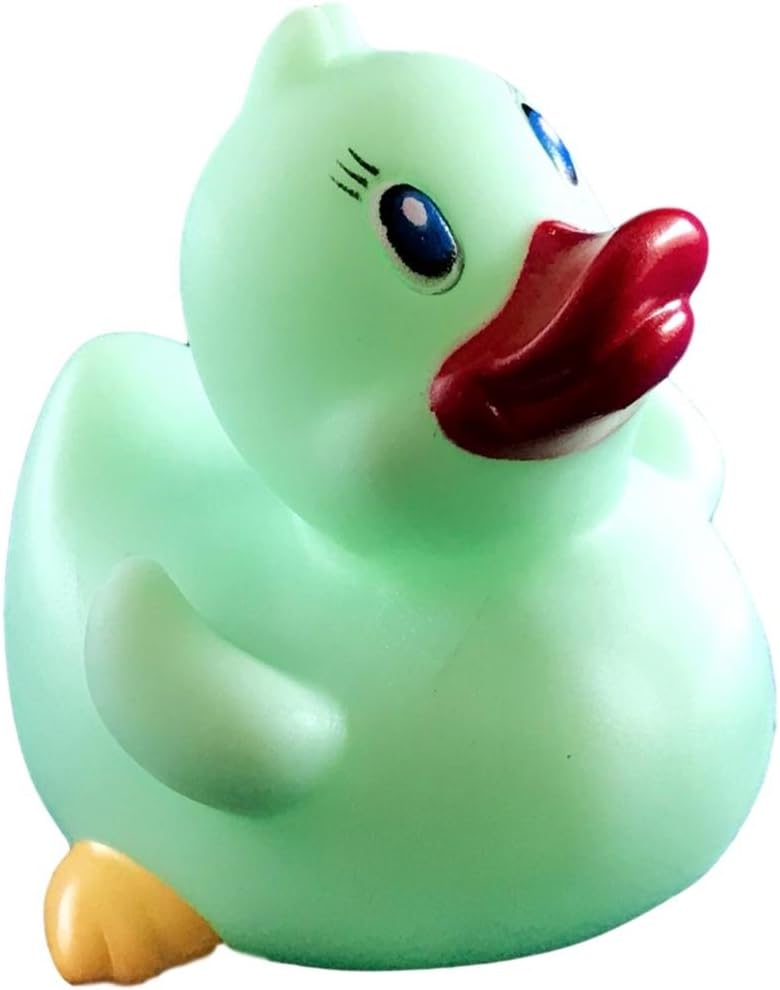 3" Glow in The Dark Rubber Duck [Sealed Hole, Floats Upright] - Baby Safe Bathtub Bathing Toy