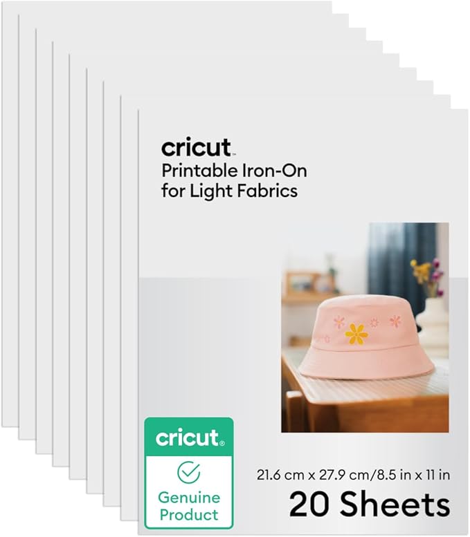 Cricut Heat Transfer Paper for Light T-Shirts | Printable HTV Iron On Transfers